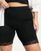 Vero Moda Curve Vero Moda Curve legging shorts with lace detail in black - 3