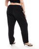 Vero Moda Curve Vero Moda Curve linen blend tapered pants in black - 4