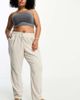 Vero Moda Curve Vero Moda Curve linen blend tapered pants in stone-Neutral - 1