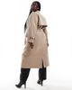Vero Moda Curve Vero Moda Curve longline belted trench coat in laurel oak-Neutral - 2