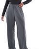 Vero Moda Curve Vero Moda Curve loose pull on pants in gray pinstripe - 1