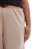 Vero Moda Curve Vero Moda Curve loose pull on pants with side stripe in fossil-Neutral - 3