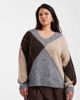 Vero Moda Curve Vero Moda Curve oversized argyle knit sweater in medium gray melange - 1