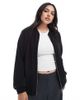 Vero Moda Curve Vero Moda Curve oversized bomber jacket in black - 1
