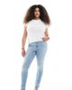 Vero Moda Curve Vero Moda Curve Phia high rise skinny jeans in light blue wash - 1