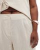 Vero Moda Curve Vero Moda Curve pleat front wide leg pants in cream - part of a set-White - 3