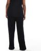 Vero Moda Curve Vero Moda Curve plisse pants in black - part of a set - 2