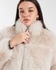 Vero Moda Curve Vero Moda Curve plush faux-fur short coat in cream-White - 3