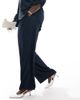 Vero Moda Curve Vero Moda Curve relaxed pants in navy pinstripe - part of a set - 2