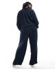 Vero Moda Curve Vero Moda Curve relaxed pants in navy pinstripe - part of a set - 4