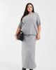 Vero Moda Curve Vero Moda Curve rib knit midi skirt in heather gray - part of a set - 1