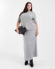 Vero Moda Curve Vero Moda Curve rib knit short sleeve top in heather gray - part of a set - 2