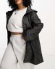 Vero Moda Curve Vero Moda Curve rubberized hooded raincoat in black - 2