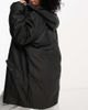 Vero Moda Curve Vero Moda Curve rubberized hooded raincoat in black - 3