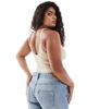 Vero Moda Curve Vero Moda Curve seamless strappy thong bodysuit in beige-Neutral - 4