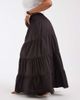 Vero Moda Curve Vero Moda Curve shirred waist tiered boho maxi skirt in chocolate-Brown - 2