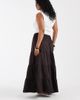 Vero Moda Curve Vero Moda Curve shirred waist tiered boho maxi skirt in chocolate-Brown - 4