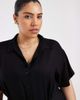 Vero Moda Curve Vero Moda Curve shirt midi dress with tie belt in black - 3