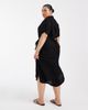 Vero Moda Curve Vero Moda Curve shirt midi dress with tie belt in black - 4