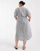 Vero Moda Curve Vero Moda Curve shirt midi dress with tie belt in navy and white stripes - 3