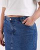 Vero Moda Curve Vero Moda Curve slit front denim midi skirt in medium blue wash - 4