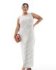 Vero Moda Curve Vero Moda Curve slubby maxi tank dress in oatmeal and white stripes-Neutral - 1