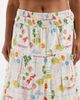 Vero Moda Curve Vero Moda Curve smock waist maxi skirt in cream beach print - part of a set-White - 2