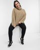 Vero Moda Curve Vero Moda Curve sweater with roll neck in beige-Pink - 4