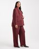 Vero Moda Curve Vero Moda Curve tailored herringbone blazer in burgundy - part of a set - 3