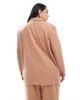 Vero Moda Curve Vero Moda Curve tailored herringbone blazer in mocha - part of a set-Brown - 4