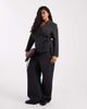 Vero Moda Curve Vero Moda Curve tailored tie side blazer in dark heather gray - part of a set - 2