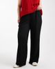 Vero Moda Curve Vero Moda Curve textured jersey pull on pants in black - 2
