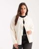 Vero Moda Curve Vero Moda Curve tie front cardigan in cream-White - 1