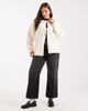 Vero Moda Curve Vero Moda Curve tie front cardigan in cream-White - 3
