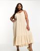 Vero Moda Curve Vero Moda Curve tie shoulder beach maxi dress in cream-White - 1