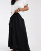 Vero Moda Curve Vero Moda Curve tie waist jersey tiered boho maxi skirt in black - 1