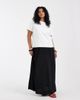 Vero Moda Curve Vero Moda Curve tie waist jersey tiered boho maxi skirt in black - 3