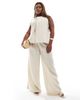 Vero Moda Curve Vero Moda Curve vest with tie front detail in cream - part of a set-White - 2
