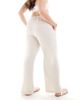 Vero Moda Curve Vero Moda Curve wide leg dad pants in oatmeal-Neutral - 2