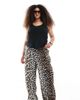 Vero Moda Curve Vero Moda Curve wide leg pull on pants in leopard print-Multi - 1