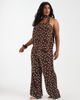 Vero Moda Curve Vero Moda Curve woven bandeau top with scarf detail in chocolate and white polka dot print - part of a set-Brown - 2