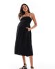 Vero Moda Maternity Vero Moda Maternity Easy shirred cami ankle dress in black - 1