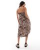 Vero Moda Maternity Vero Moda Maternity Easy shirred cami ankle dress in leopard-Neutral - 4