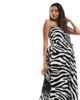 Vero Moda Maternity Vero Moda Maternity easy shirred cami ankle dress in zebra print-White - 2