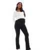 Vero Moda Maternity Vero Moda Maternity over the bump ribbed flared leggings in black - 1
