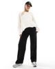 Vero Moda Maternity Vero Moda Maternity pleat front wide leg pants in black - 2