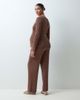 Vero Moda Maternity Vero Moda Maternity ribbed jersey over the bum wide leg pants set in cocoa brown - 2