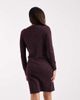 Vero Moda Maternity Vero Moda Maternity soft knit crew neck mini dress in heathered burgundy - 4