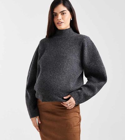 Vero Moda Maternity Vero Moda Maternity stretch faux suede mini skirt in tan-Brown