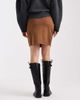 Vero Moda Maternity Vero Moda Maternity stretch faux suede mini skirt in tan-Brown - 4